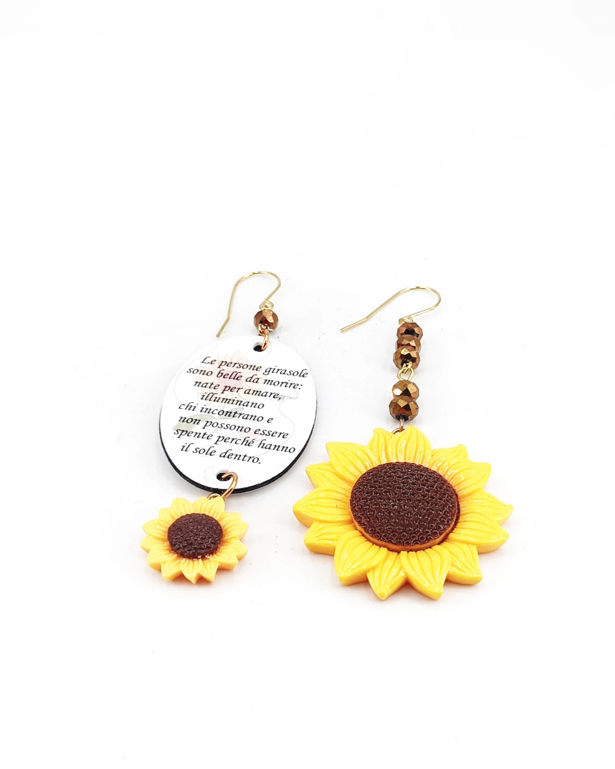 Orecchini di carta Le persone girasole