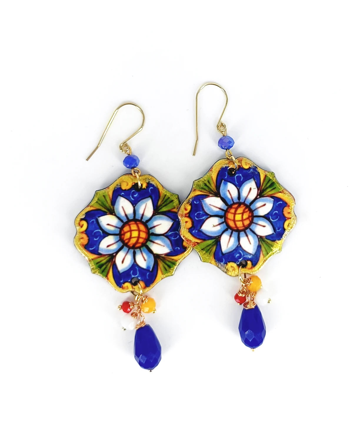 Orecchini di carta Maiolica fiore