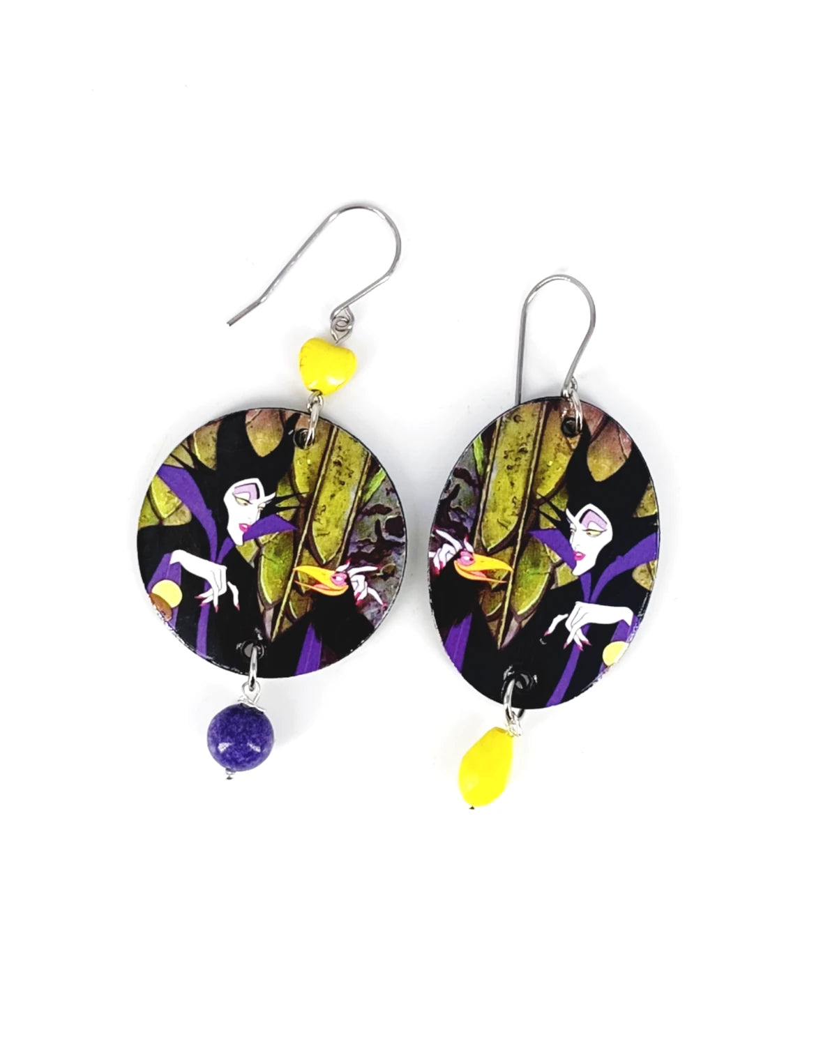 Orecchini di carta Malefica e Diablo