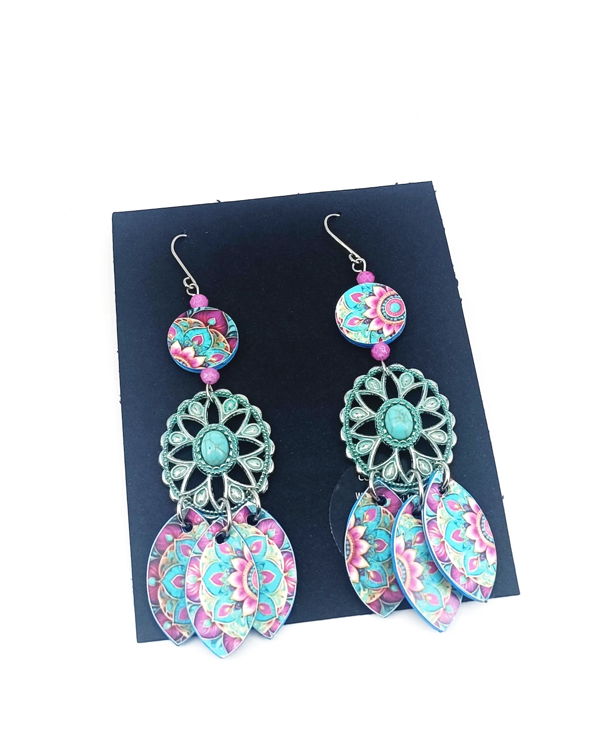 Orecchini di carta Mandala Bohemien