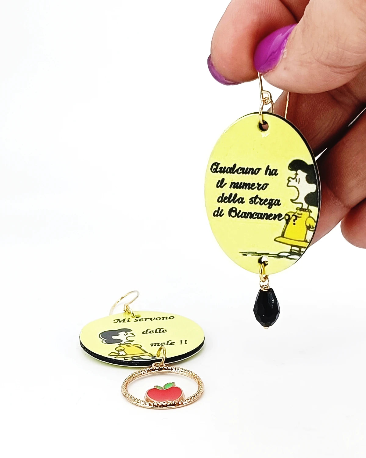 Orecchini di carta Mi servono delle mele