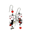 Orecchini di carta Minnie e Topolino innamorati argento