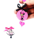 Orecchini di carta Minnie in love