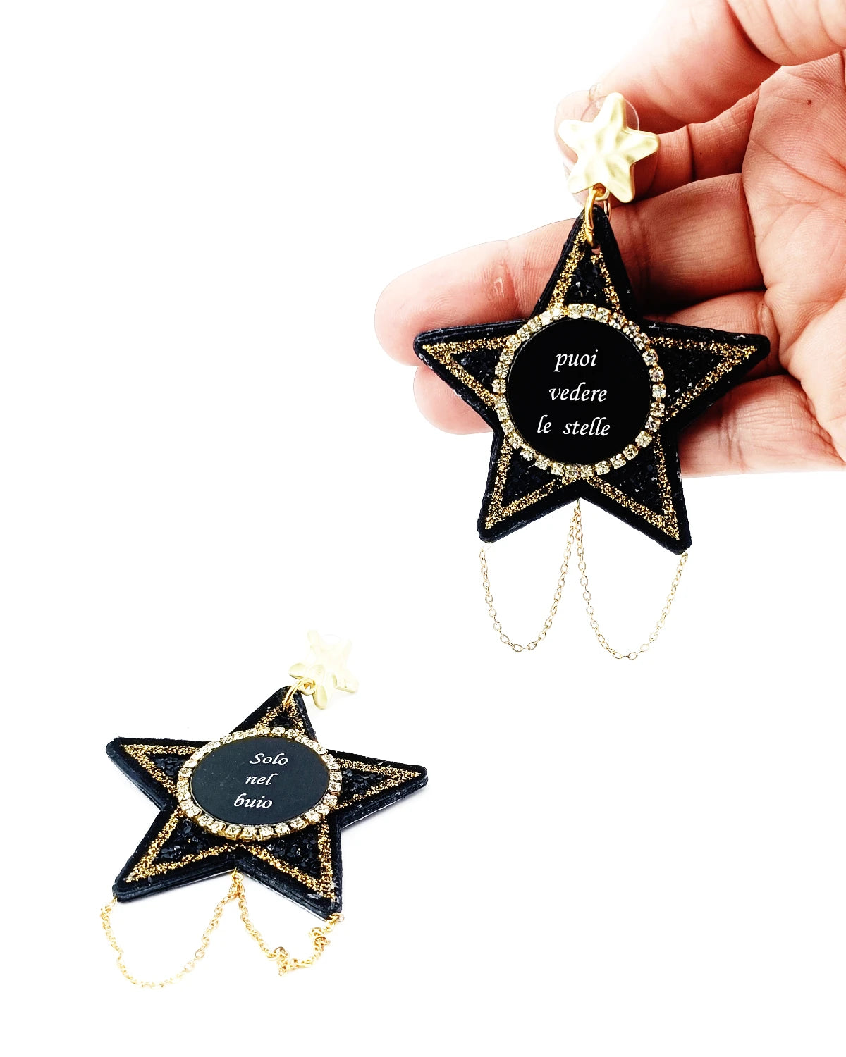 Orecchini di carta Nel buio vedi le stelle