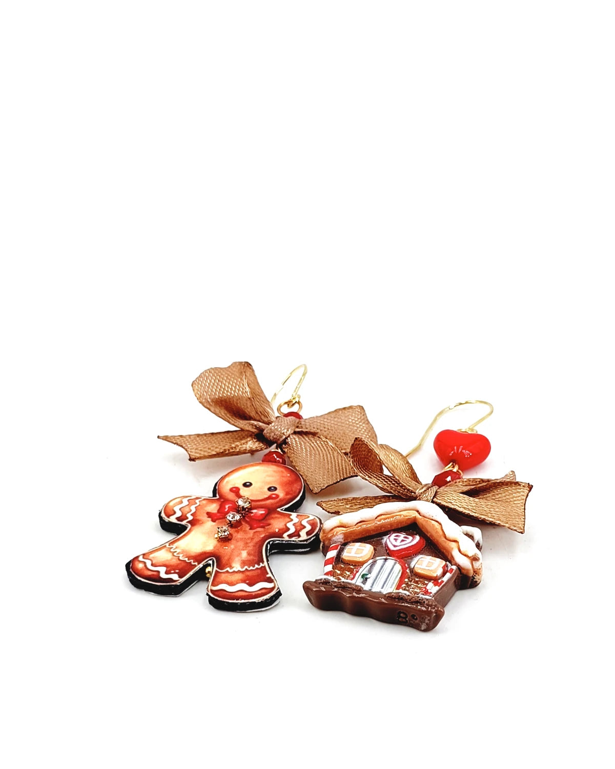 Orecchini di carta Omino e casa Pan di zenzero