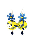 Orecchini di carta Petali in blu