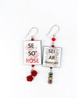 Orecchini di carta Se sò rose sei ar semaforo