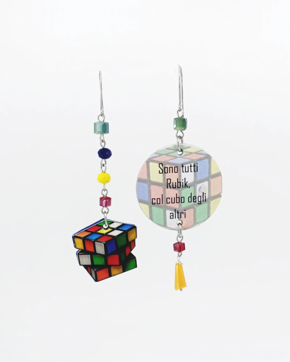 Orecchini di carta Sono tutti Rubik