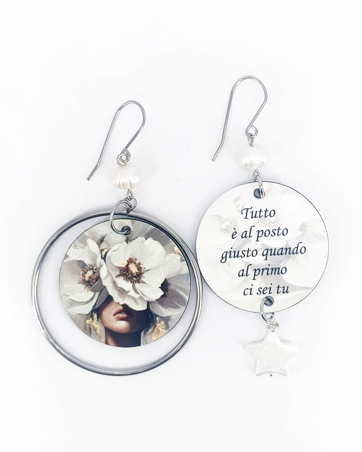 Orecchini di carta Tu al primo posto