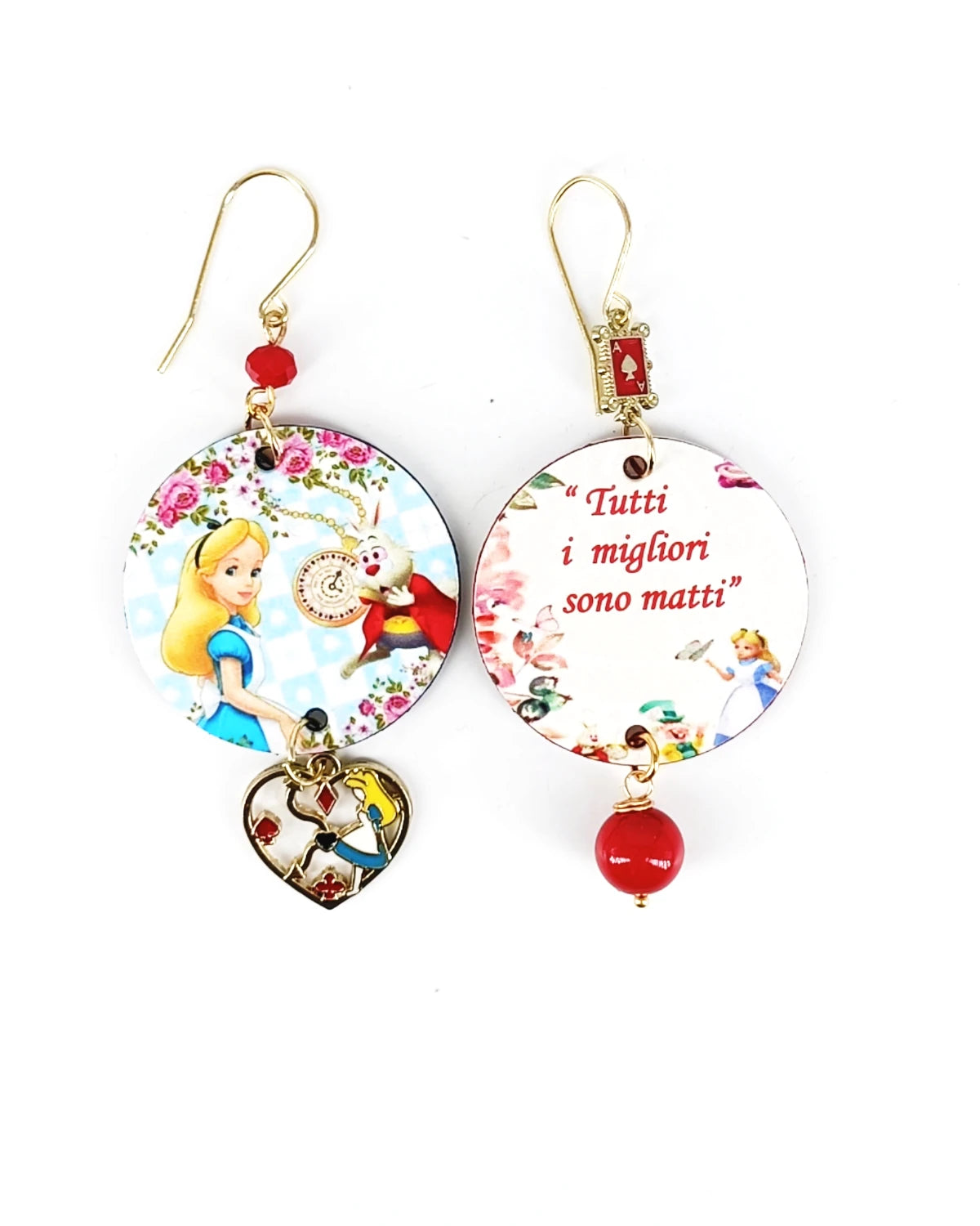 Orecchini di carta Tutti i migliori sono matti alice