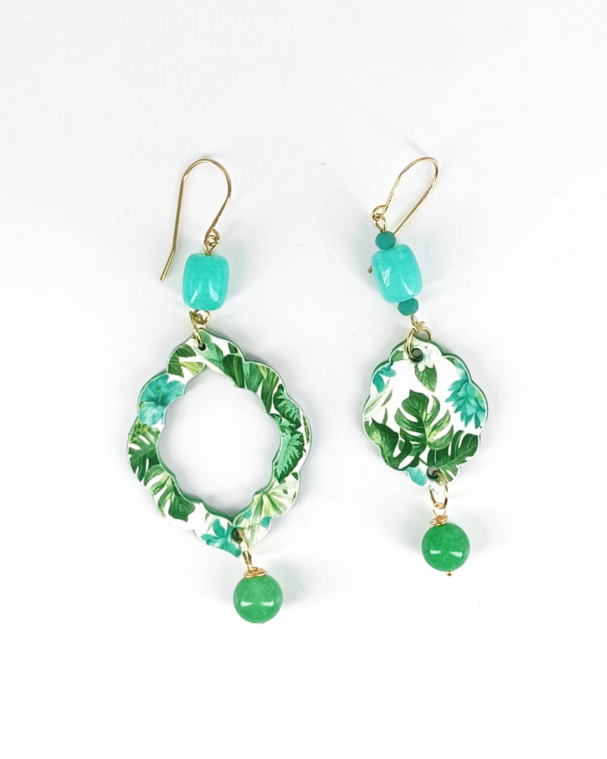 Orecchini di carta Verde Fiorito