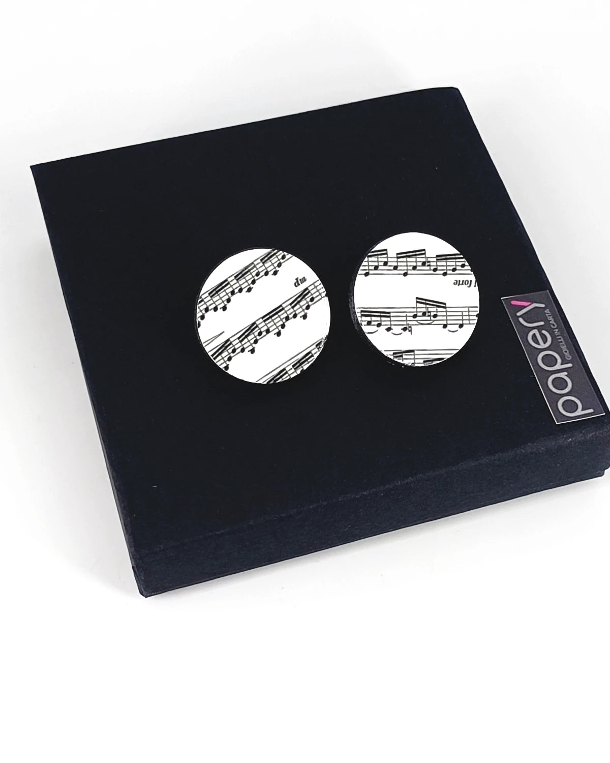 Orecchini di carta a lobo Spartiti musicali