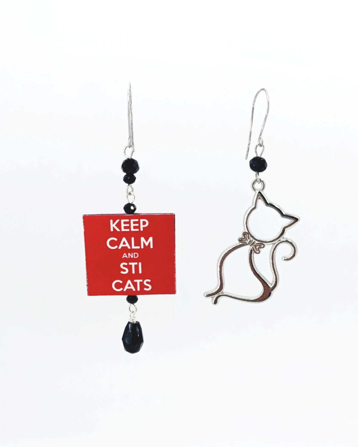 Orecchini di carta keep calm and sti cats