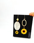 Orecchini di carte Girasole in un campo di rose van gogh