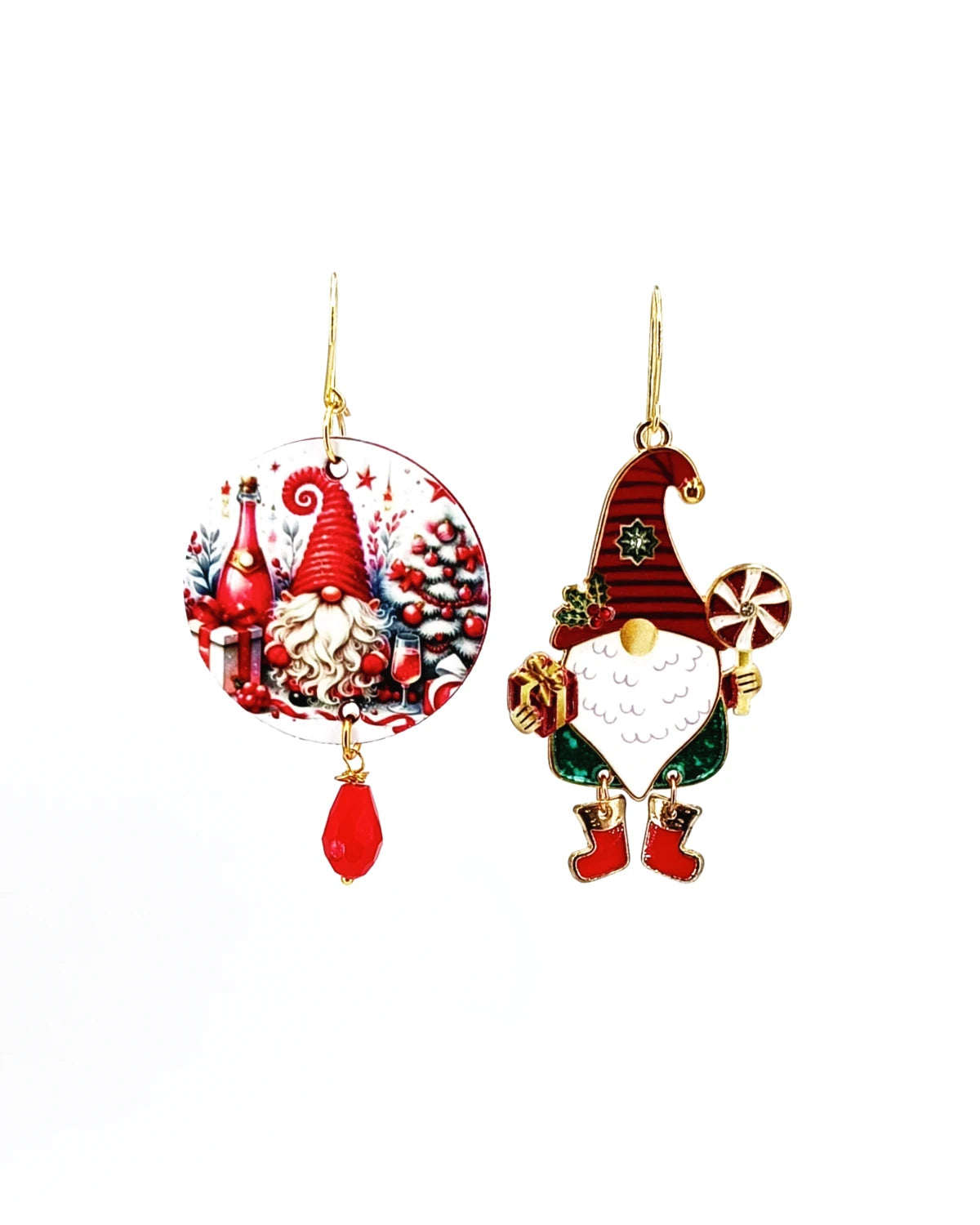 Orecchini natalizi di carta Lo gnomo