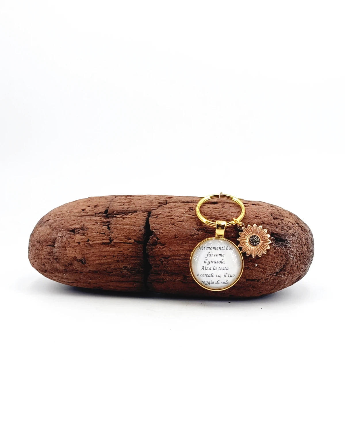 Portachiavi Nei momenti bui fai come il girasole