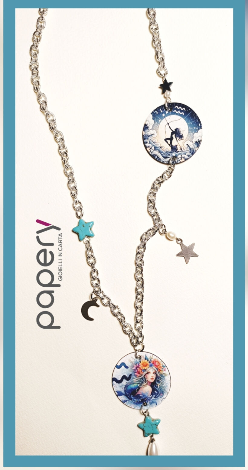 collana segno zodiacale acquario