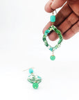 Orecchini di carta Verde Fiorito