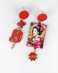 Orecchini di carta Geisha e lanterna