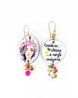 orecchini Credi in te stesso e negli unicorni