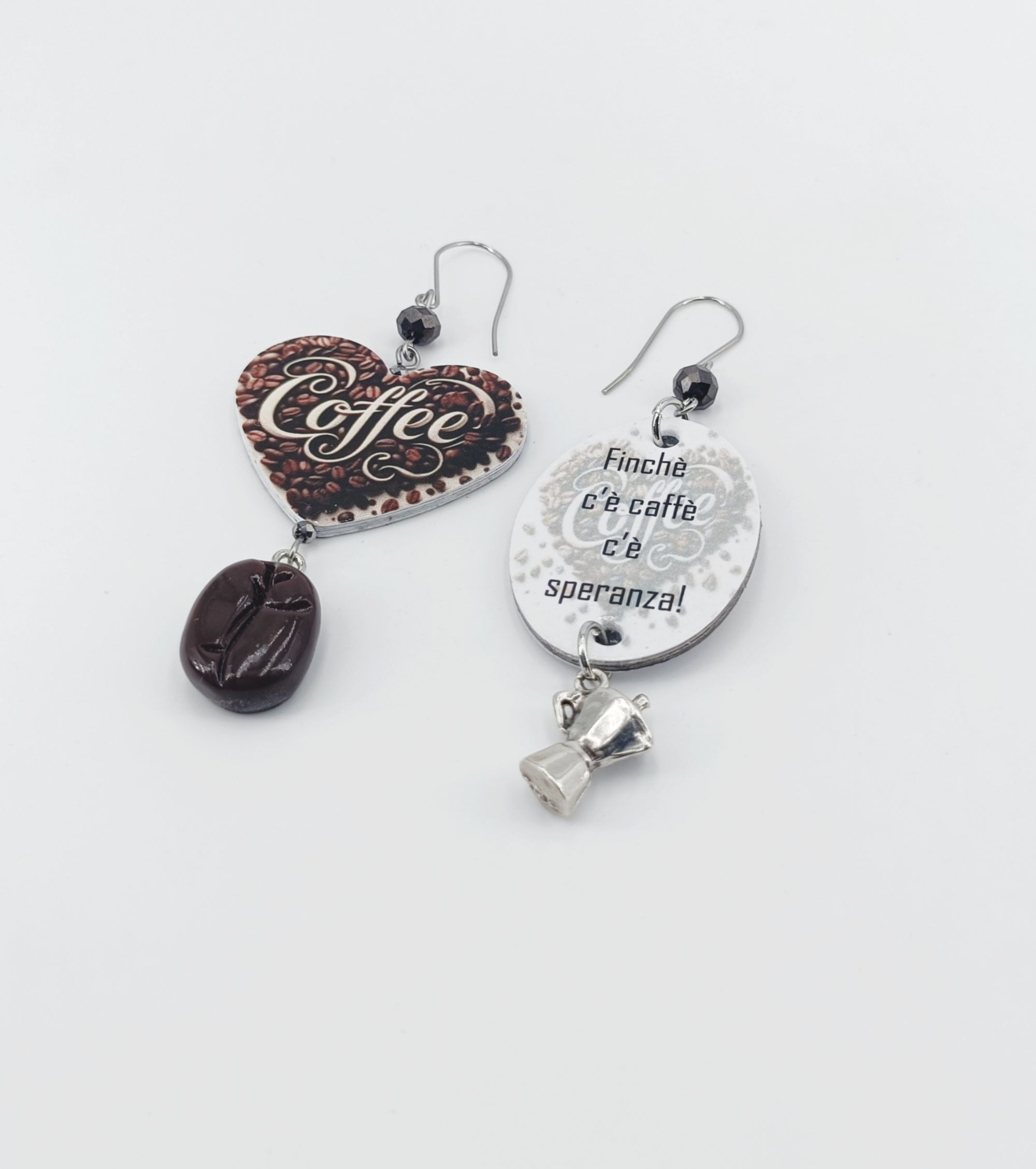 orecchini  Finché c'è caffè c'è speranza
