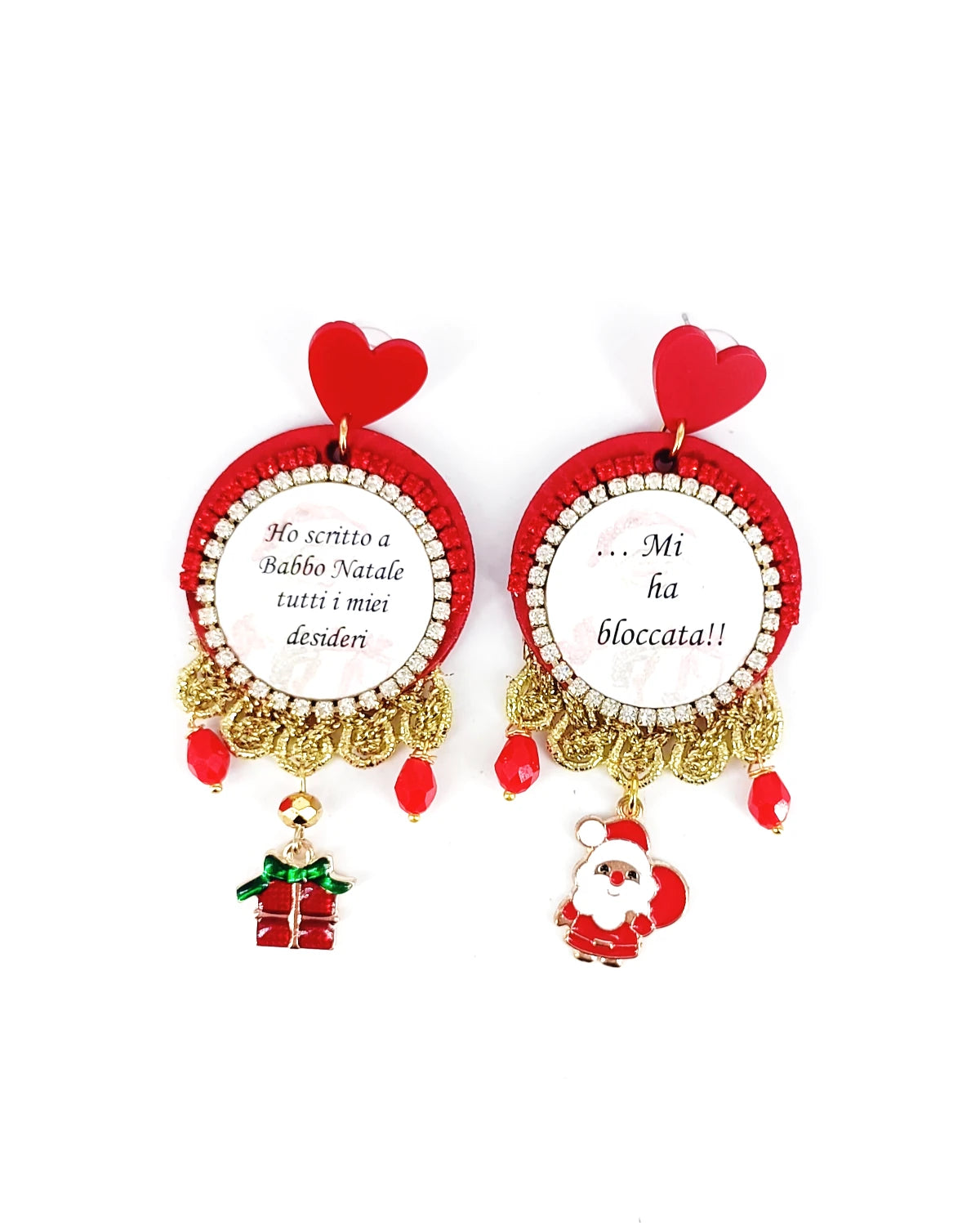 orecchini Ho scritto a babbo Natale tutti i miei desideri...mi ha bloccata