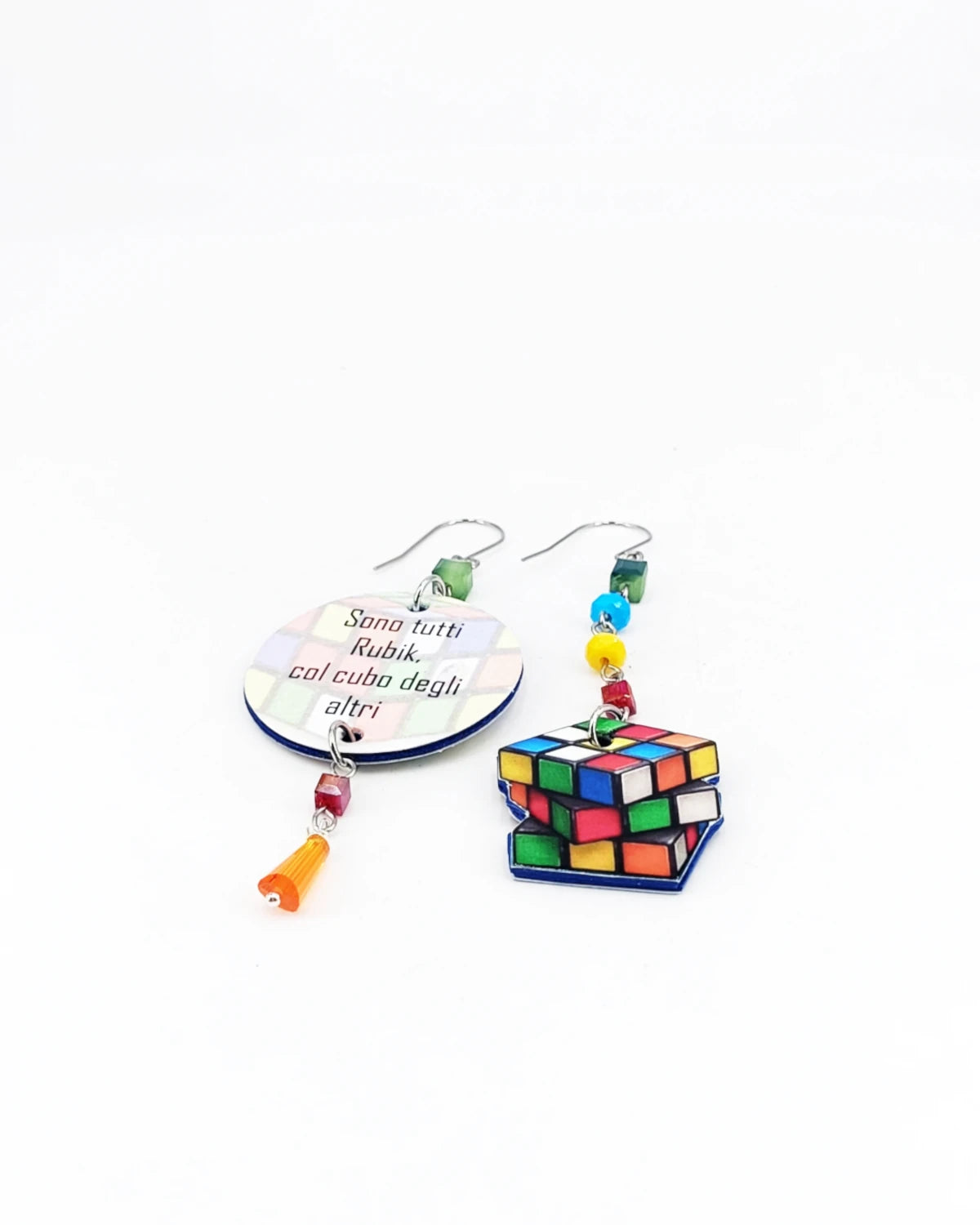 orecchini Sono tutti Rubik col cubo degli altri