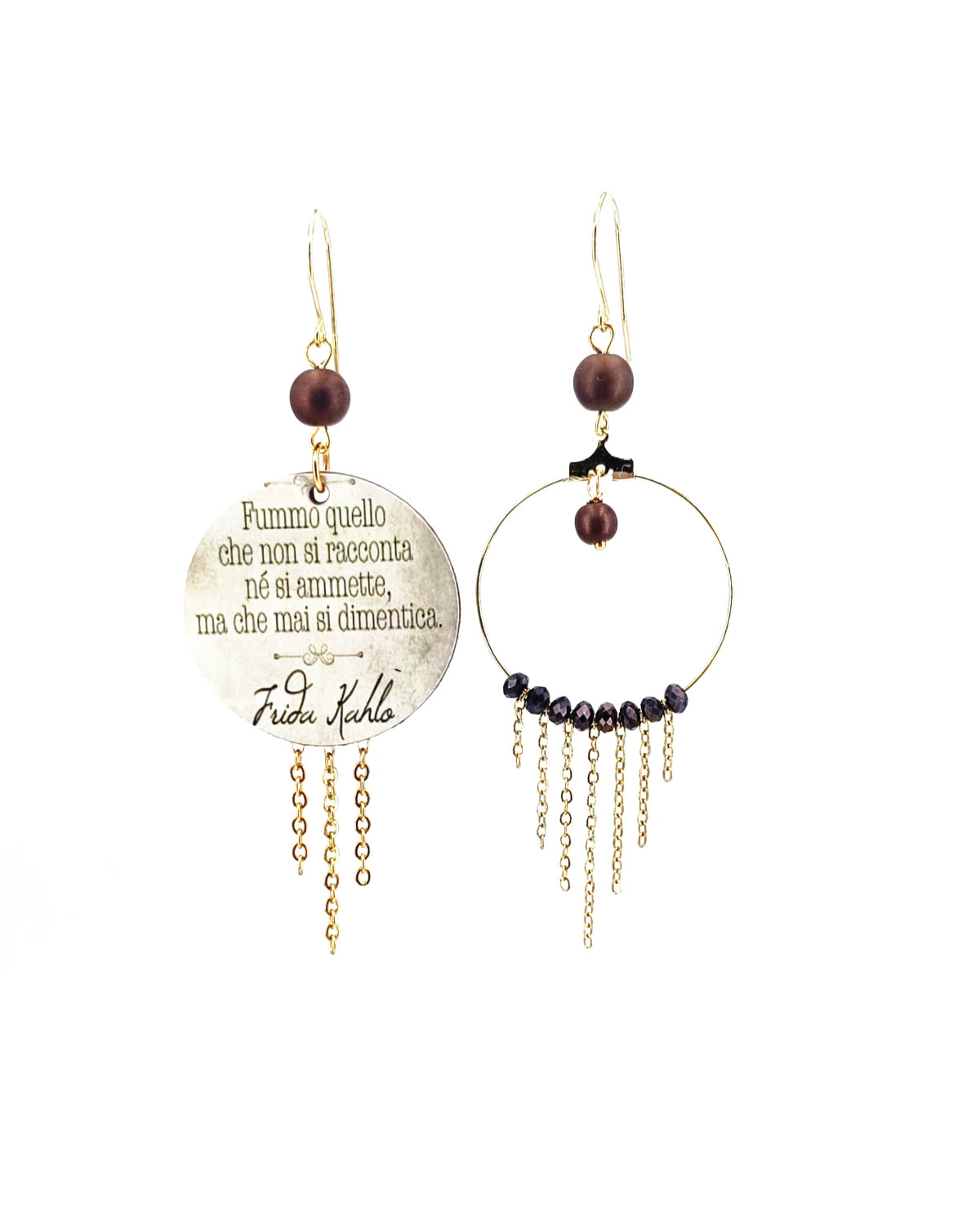 orecchini con frasi frida