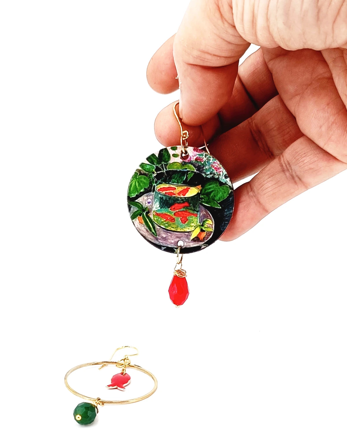 Orecchini di carta I pesci rossi