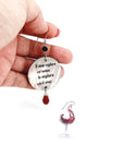 Orecchini di carta Io miglioro con il vino